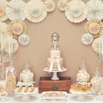 Topo Bolo Com Flor Topper Borboleta Folha Parabéns Prateado Cor Branco