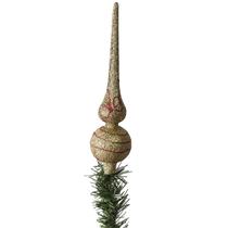 Topo de Árvore de Natal Ponteira Dourada 18cm - Extra Festas
