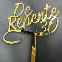 Topo de Bolo 30 Anos em Acrílico Espelhado - Decoração para Festas Topo de Bolo 30 Anos em Acrílico Espelhado - Decoração para Festas