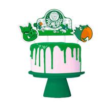 Topo de bolo 3pçs Decoração Palmeiras Festa Aniversário