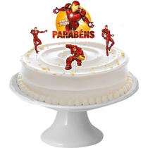 Topo de bolo 4pçs Decoração Homem De Ferro Festa Aniversário