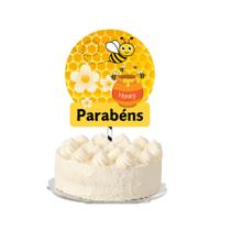 Topo de Bolo Abelhinha Personalizado