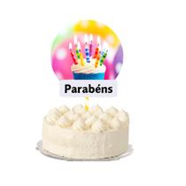 Topo de Bolo Aniversário Personalizado