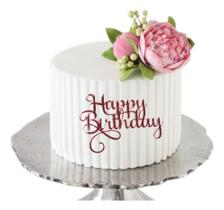 Topo De Bolo Aplique Topper Happy Birthday Em Acrílico 2 Cor