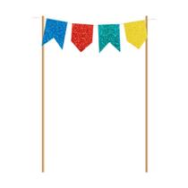 Topo de Bolo Bandeirinha Grintoy 1und Topo de Bolo Bandeirinha Grintoy 1und