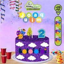 Topo de bolo Bolofofo (tema 2) + 20 Tags para aniversário
