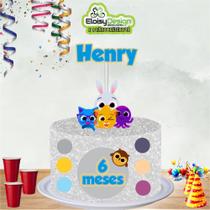 Topo de bolo Bolofofo (tema 3) para aniversário