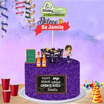 Topo de bolo Boteco (tema 3) para aniversário