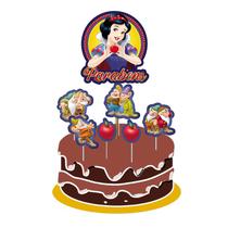 Topo de bolo Branca de Neve topper decoração festa aniversár Topo de bolo Branca de Neve topper decoração festa aniversár