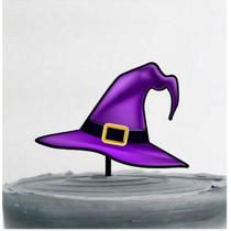 Topo de Bolo Chapéu de Bruxa Glitter Sonho Fino Rizzo Confeitaria Topo de Bolo Chapéu de Bruxa Glitter Sonho Fino Rizzo Confeitaria