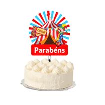 Topo de Bolo Circo Palhaço Personalizado