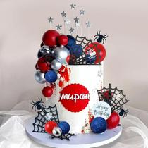 Topo De Bolo Com Glitter Em Forma De Teia De Aranha, Decorações Com Tema De Aranha Para Suprimentos