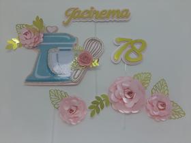 Topo De Bolo Confeiteiro Batedeira Personalizado