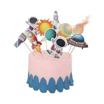 Topo De Bolo De Aniversário Infantil Série Planetária Astronauta Decoração Espacial Topo De Bolo De Aniversário Infantil Série Planetária Astronauta Decoração Espacial