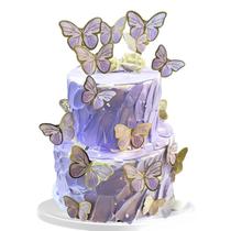Topo de Bolo de Borboletas Lilás Festa de Aniversário Mesversário