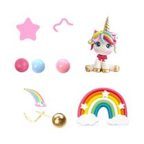 Topo De Bolo De Unicórnio Arco-Íris Com Estrelas Para Decoração De Chá De Bebê E Aniversário Para Topo De Bolo De Unicórnio Arco-Íris Com Estrelas Para Decoração De Chá De Bebê E Aniversário Para