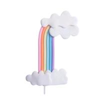 Topo De Bolo De Unicórnio Arco-Íris Para Meninas, 9 Peças, Decorações De Festa De Aniversário Para