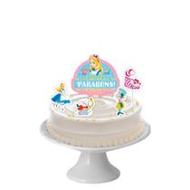 Topo de bolo Decoração Alice no Pais das Maravilhas Aniversá