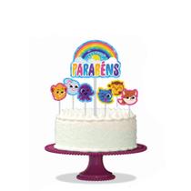 Topo de bolo decoração Bolofofos, festa aniversário em EVA Topo de bolo decoração Bolofofos, festa aniversário em EVA