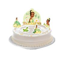 Topo de bolo Decoração Tiana Festa Aniversário 6pçs completo