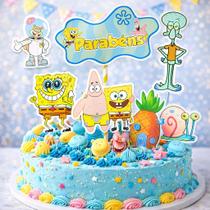 Topo De Bolo Enfeite Aniversário Modelos Bob Esponja Patrick