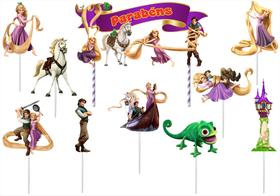 Topo de bolo Enrolados (Rapunzel) 10 peças - produto artesanal