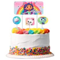 Topo de Bolo - Festa A Casa Magica da Gabby - 4 unidades - FestColor - Rizzo