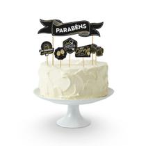 Topo de Bolo Festa Boteco- Pacote com 6 peças