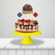Topo de bolo festa Homem Aranha Decoração Aniversário 3pçs Topo de bolo festa Homem Aranha Decoração Aniversário 3pçs