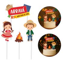 Topo de Bolo Festa Junina Arraiá Quadrilha São João