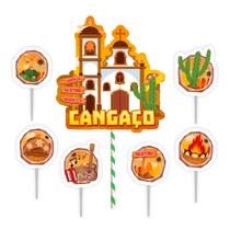 Topo de Bolo Festa Junina Cangaço - 7 Itens