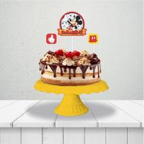 Topo de bolo festa Mickey Decoração Aniversário completo 3pç Topo de bolo festa Mickey Decoração Aniversário completo 3pç