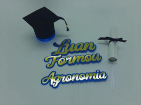 Topo de Bolo Formatura Graduação personalizado profissões