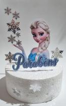 Topo De Bolo Frozen Parabéns 7 Peças.