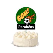 Topo de Bolo Futebol Personalizado