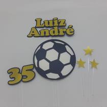 Topo de Bolo Futebol personalizado