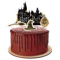Topo de Bolo Harry Potter - 4 Itens