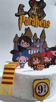 Topo De Bolo Harry Potter Cute Parabéns 10 Peças.