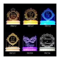 Topo de Bolo Led Personalizado
