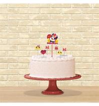 Topo de Bolo Minnie Vermelha Para Festa de Aniversário Infantil