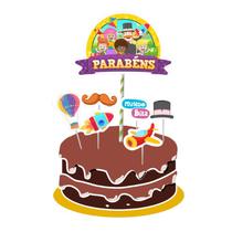 Topo de bolo Mundo Bita topper decoração festa aniversário - PIFFER
