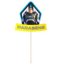 Topo De Bolo Parabéns - Lightyear - 1 unidade - Grintoy - Rizzo