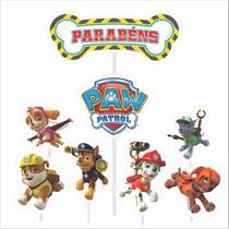 Topo De Bolo Patrulha Canina 7 Toppers Decoração Bolo