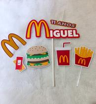 Topo de Bolo Personalizado Mcdonalds