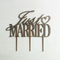 Topo De Bolo Recém Casados, Casamento, Festa, Decoração