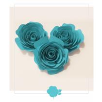 Topo de Bolo Rosas Tiffany P - 3 unidades - Amora - Rizzo