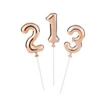 Topo de Bolo Rose Gold - 01 Unidade - Silver Festas - Rizzo Topo de Bolo Rose Gold - 01 Unidade - Silver Festas - Rizzo