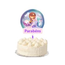 Topo de Bolo Sereia Personalizado