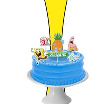 Topo de bolo Topper Decoração Bob Esponja Festa Aniversário