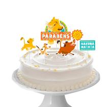 Topo de bolo Topper Decoração O Rei Leão Festa Aniversário